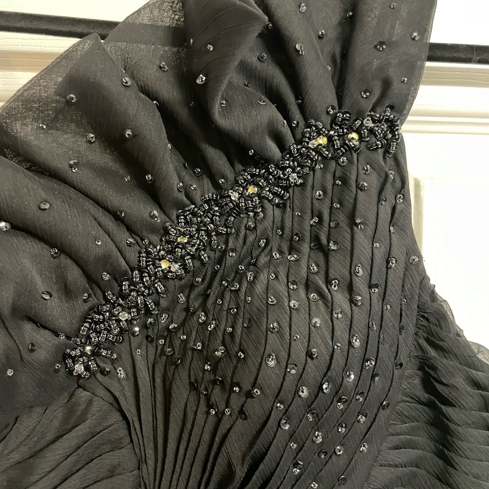 Adrianna Papell Black One Shoulder Dress - Picture 2 of 9